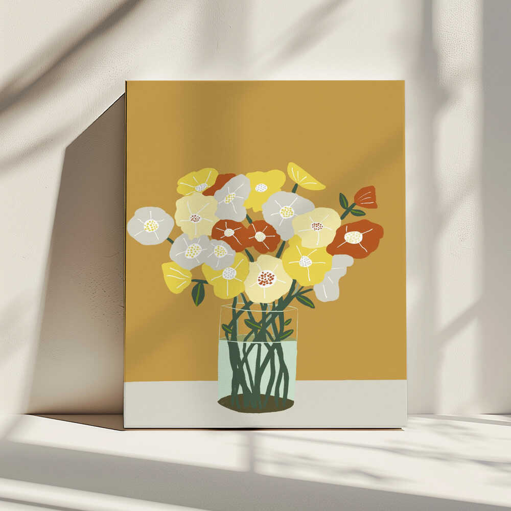 Warm Floral Bouquet, arte de Sharyn Bursic impreso en canvas