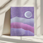 Purple Mountain Moon, arte de Fadil Roze impreso en canvas