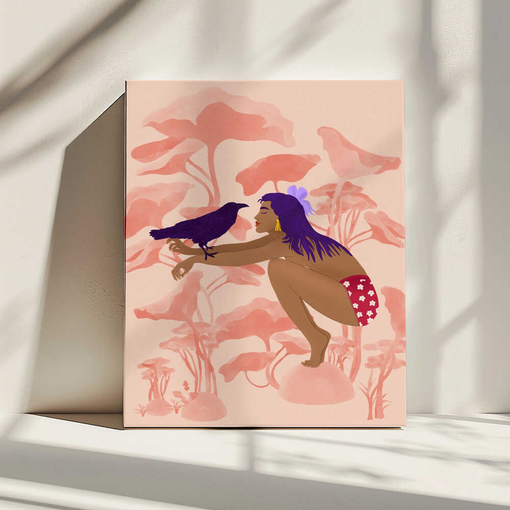 Raven, arte de Jota de jai impreso en canvas