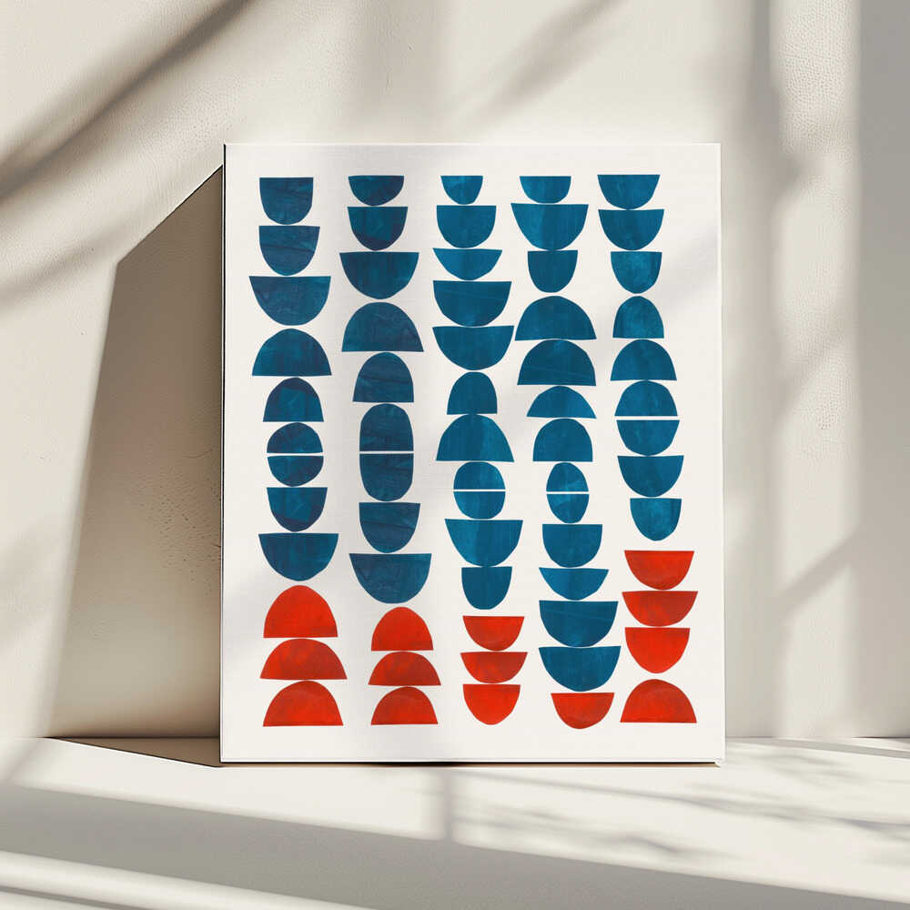 Colorful Curved Shapes, arte de Ejaaz Haniff impreso en canvas