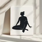 Serene Woman Silhouette, arte de jay stanley impreso en canvas