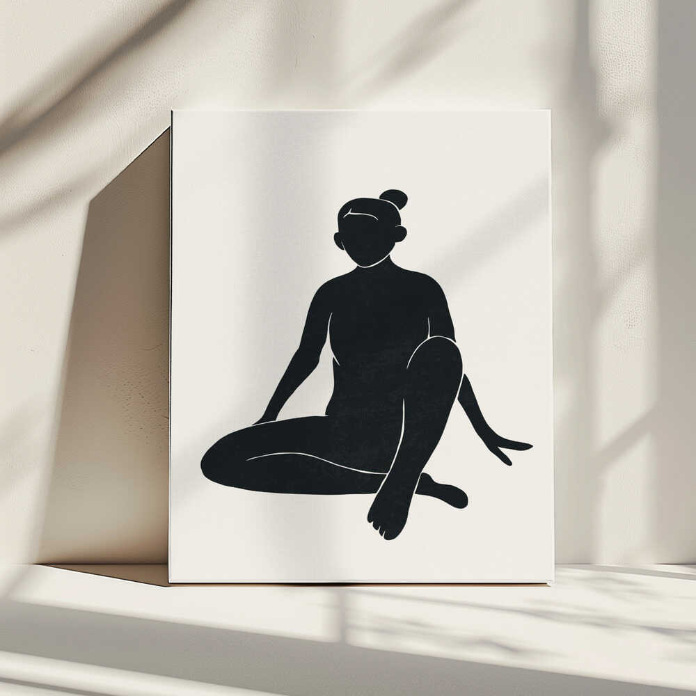 Serene Woman Silhouette, arte de jay stanley impreso en canvas