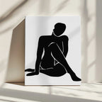 Elegant Seated Silhouette, arte de jay stanley impreso en canvas