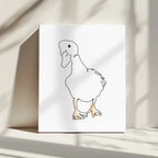 Sweet Duckling Line Art, arte de Hanna Lee Tidd impreso en canvas