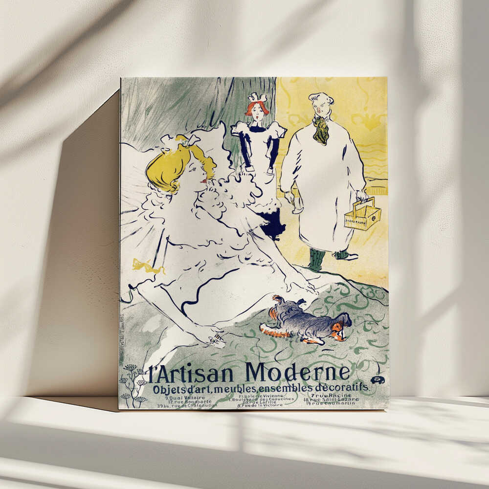 L'artisan Moderne (1896), arte de TOULOUSE LAUTREC impreso en canvas