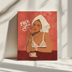 Fuck you, arte de Raissa Oltmanns impreso en canvas