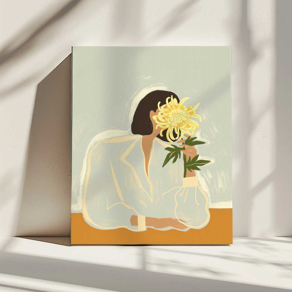 Thecrysanthemum, arte de Arty Guava impreso en canvas