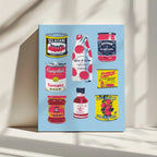Retro Kitchen Food, arte de Studio Mandariini impreso en canvas