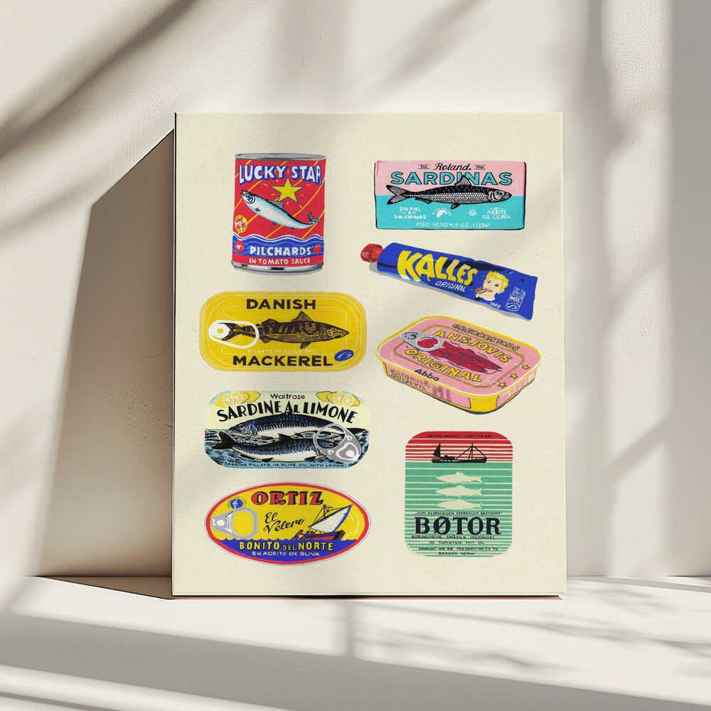 Vintage Seafood Cans