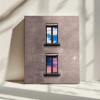 Day Night Windows, arte de Ariz Rab impreso en canvas