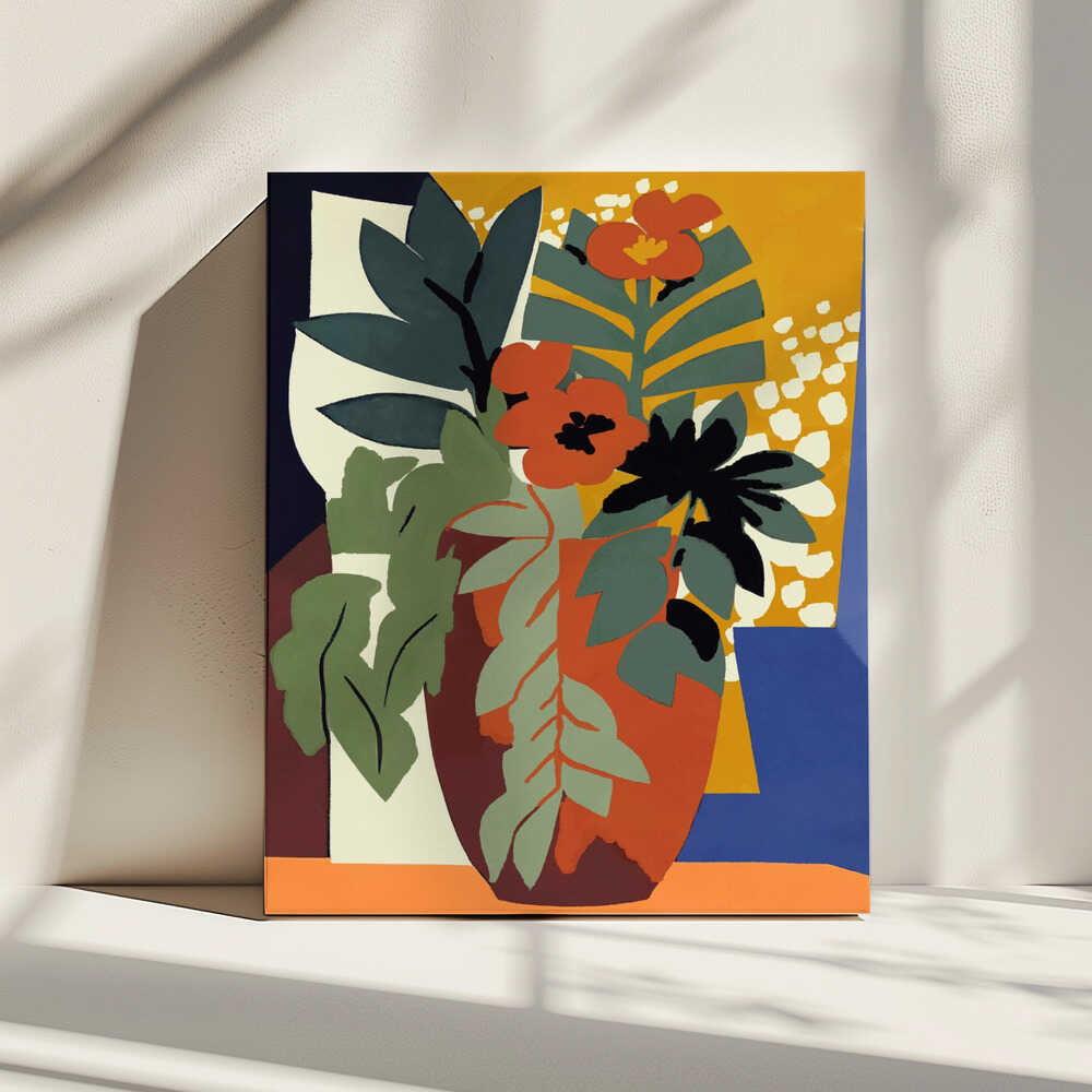 Abstract Flower Impressions, arte de Treechild impreso en canvas