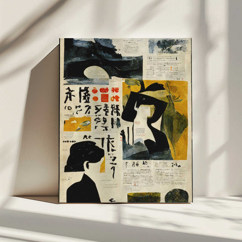 Silhouettes &amp; Symbols, arte de Treechild impreso en canvas