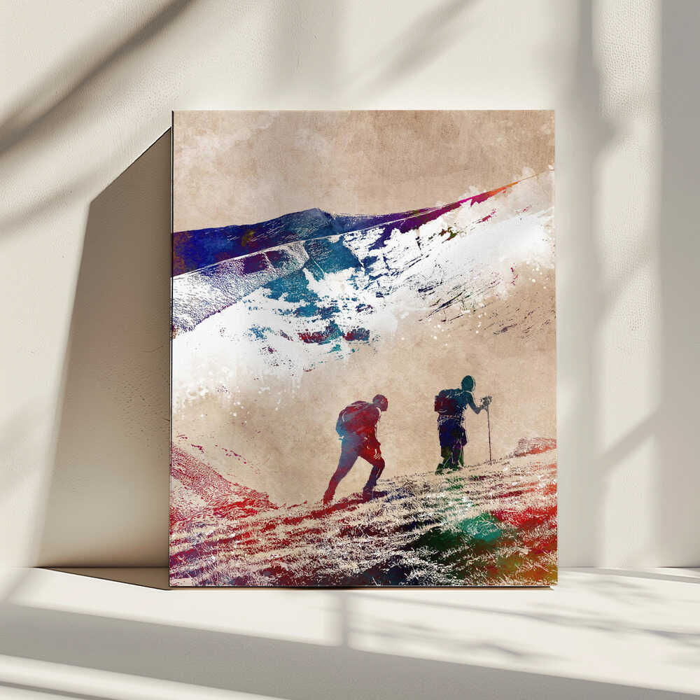 Uphill Mountain Adventure, arte de Justyna Jaszke impreso en canvas
