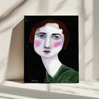 Mysterious Woman In Green, arte de Sharyn Bursic impreso en canvas