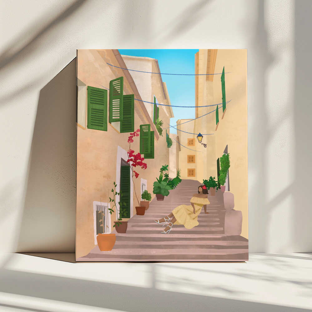 Mallorca Island, arte de Petra Lizde impreso en canvas
