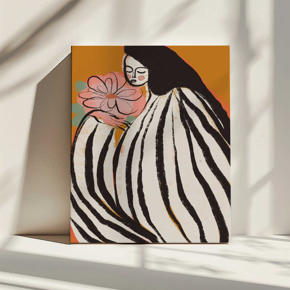 Striped Serenity, arte de Treechild impreso en canvas