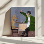 Smoking Dog Poker, arte de Sharyn Bursic impreso en canvas