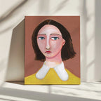 Melancholy Girl Portrait, arte de Sharyn Bursic impreso en canvas