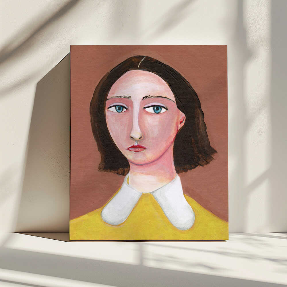Melancholy Girl Portrait, arte de Sharyn Bursic impreso en canvas