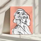 Entwined Faces, arte de Treechild impreso en canvas