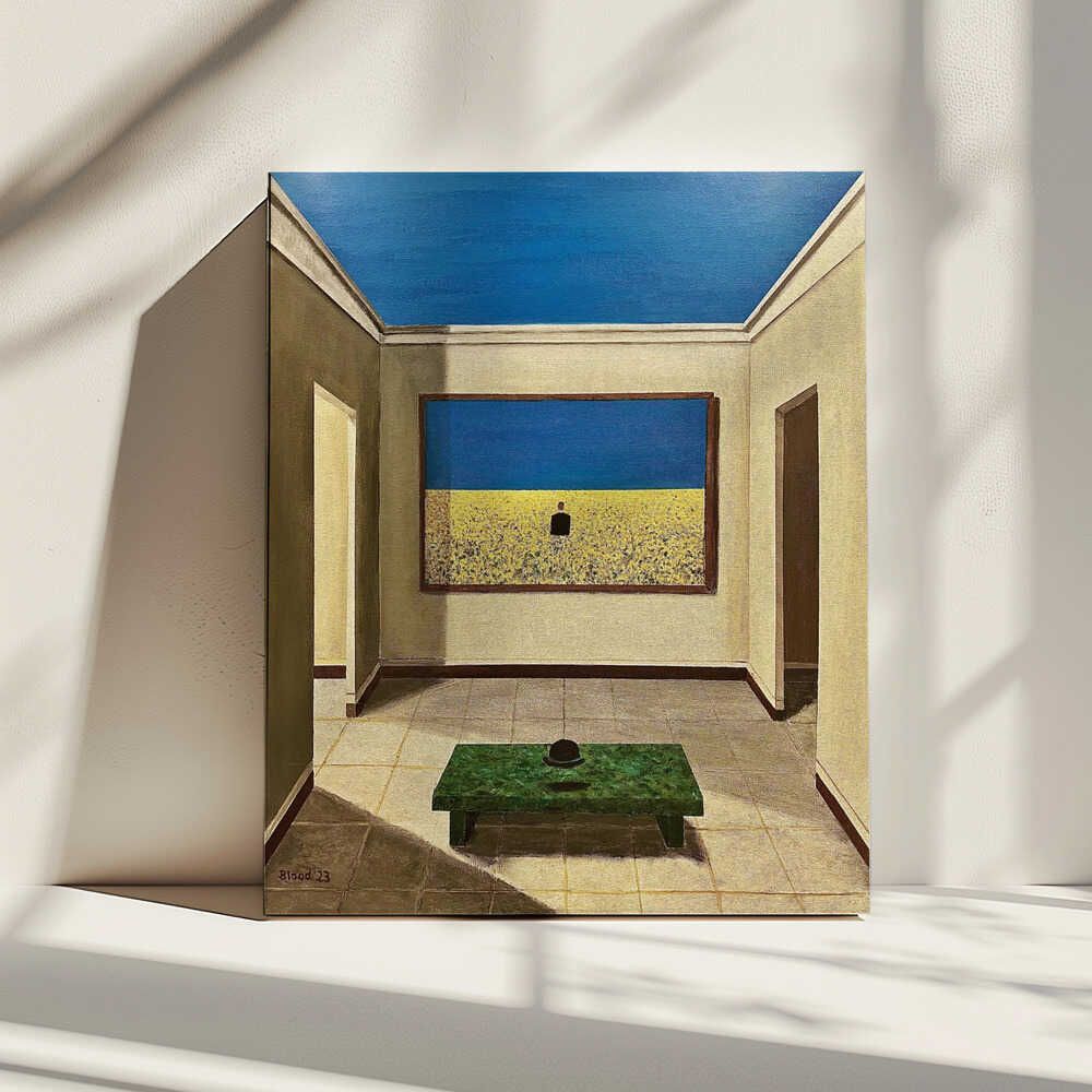 Surreal Room with Painting, arte de Tom Blood impreso en canvas