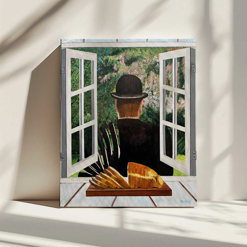 Man At Open Window, arte de Tom Blood impreso en canvas