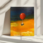 Flying Puppy Balloon, arte de Tom Blood impreso en canvas