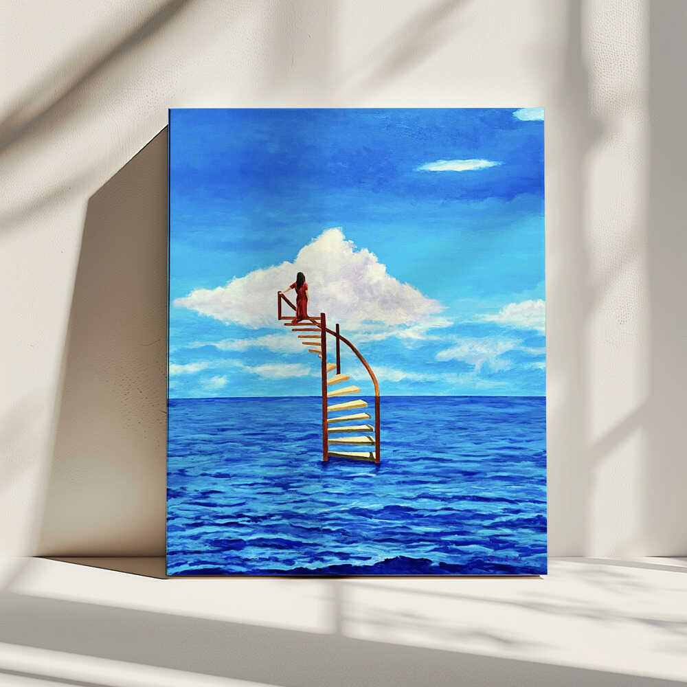 Stairway To Cloud, arte de Tom Blood impreso en canvas