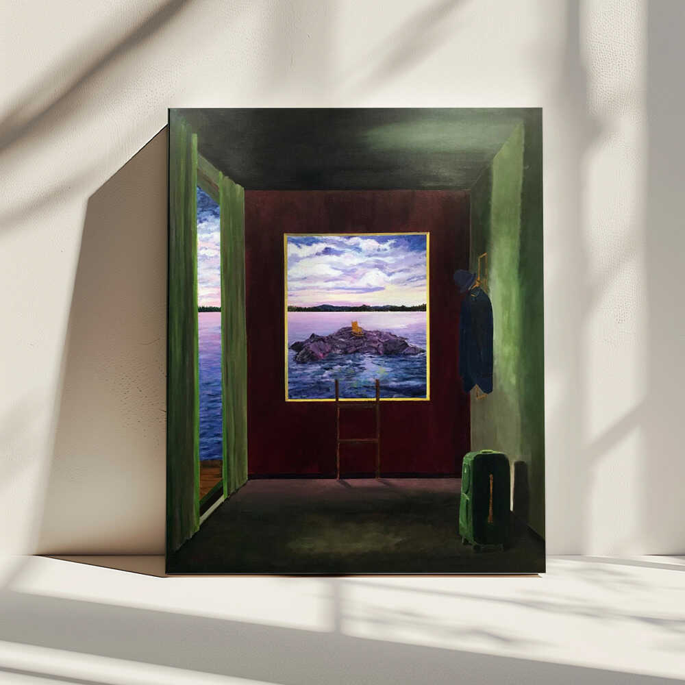 Surreal Room Lake View, arte de Tom Blood impreso en canvas