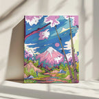 Mount Fuji Cherry Path, arte de Stephen Wade impreso en canvas