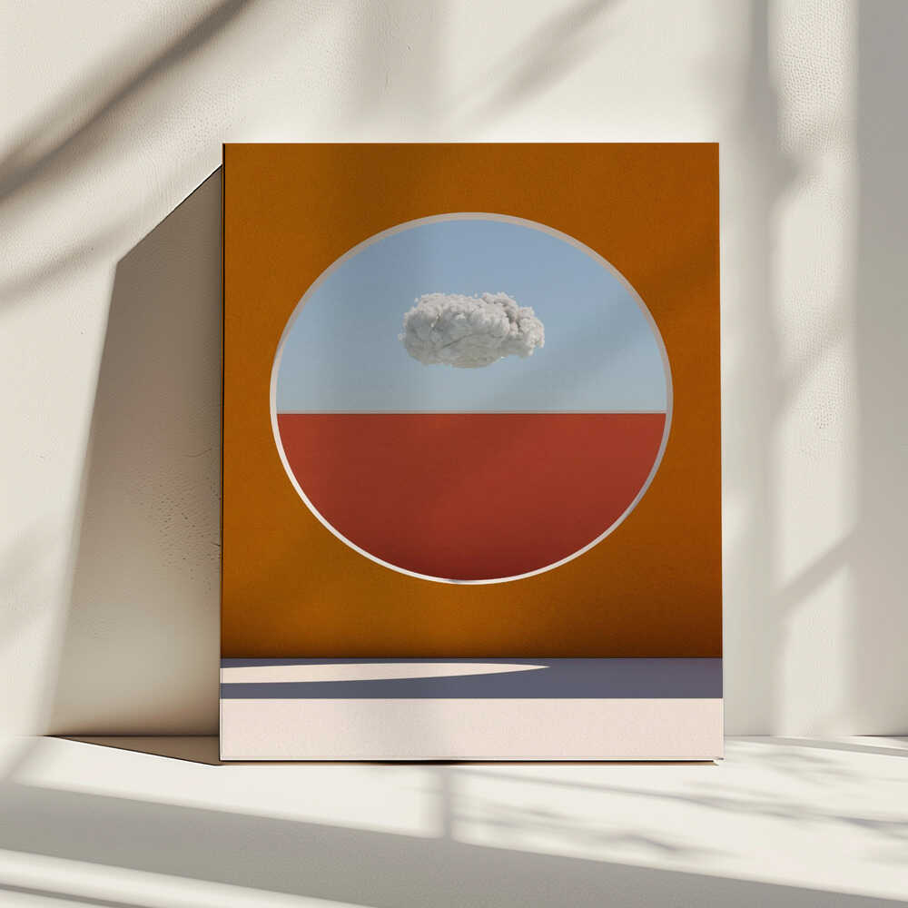 Minimal Cloud Circle, arte de Javier Pardina impreso en canvas
