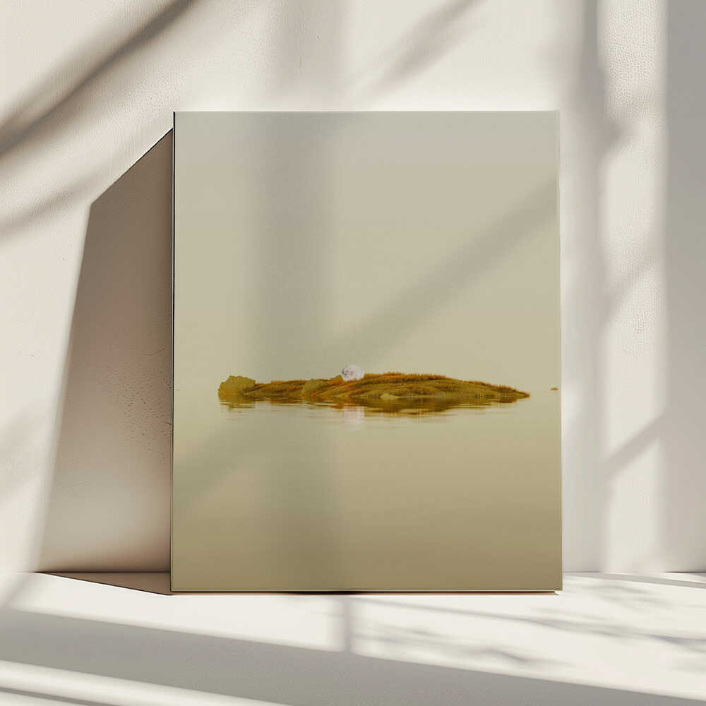Floating Moss Island Pearl, arte de Javier Pardina impreso en canvas