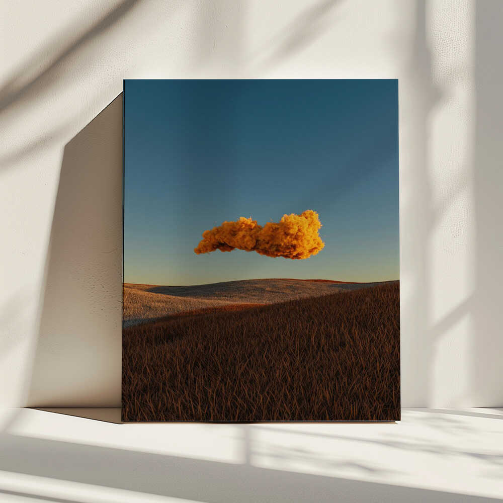 Dreamy Orange Cloud, arte de Javier Pardina impreso en canvas