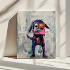 Colorful Abstract Dog, arte de Owe Emfestav impreso en canvas