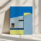 Vibrant Geometric Facade, arte de Arnon Orbach impreso en canvas