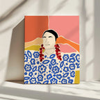 Vibrant Floral Woman, arte de Uma Gokhale impreso en canvas