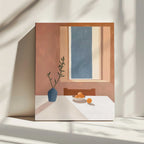 Sunlit Oranges and Vase, arte de SHANDU impreso en canvas