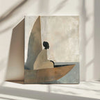 Serene Boat Journey, arte de SHANDU impreso en canvas