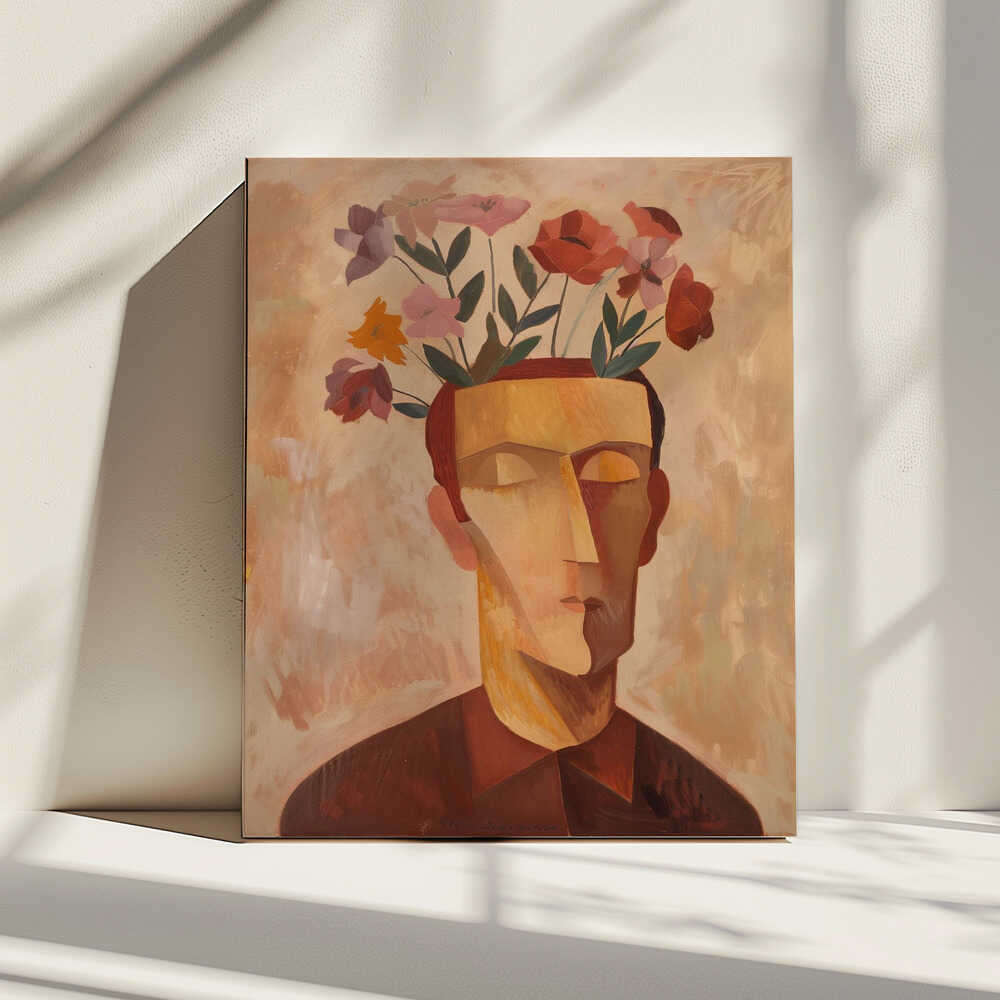 Man's Blooming Mind, arte de SHANDU impreso en canvas