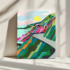 Vibrant Coastal Road, arte de Uma Gokhale impreso en canvas
