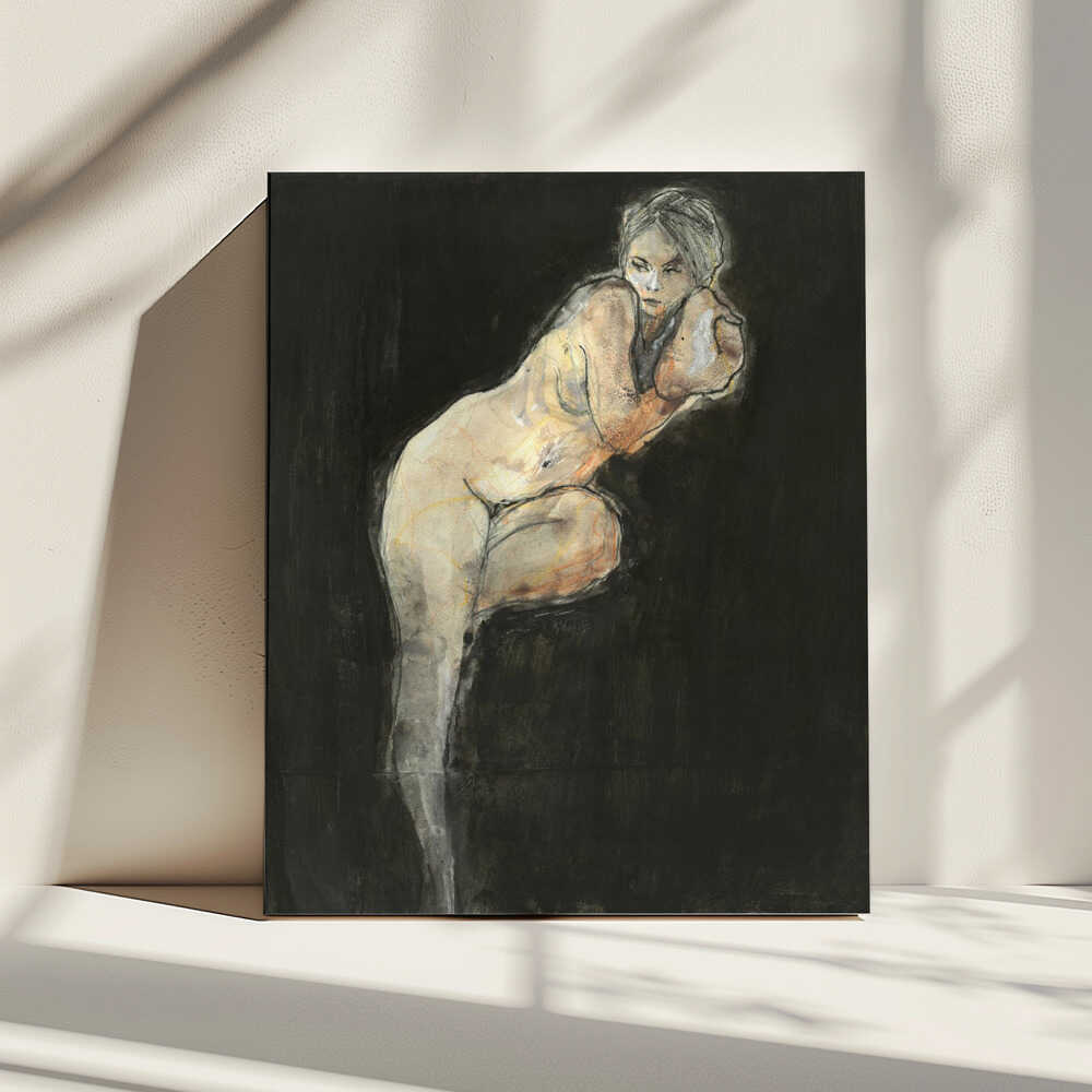 Pensive Female Study, arte de Ute Rathmann impreso en canvas