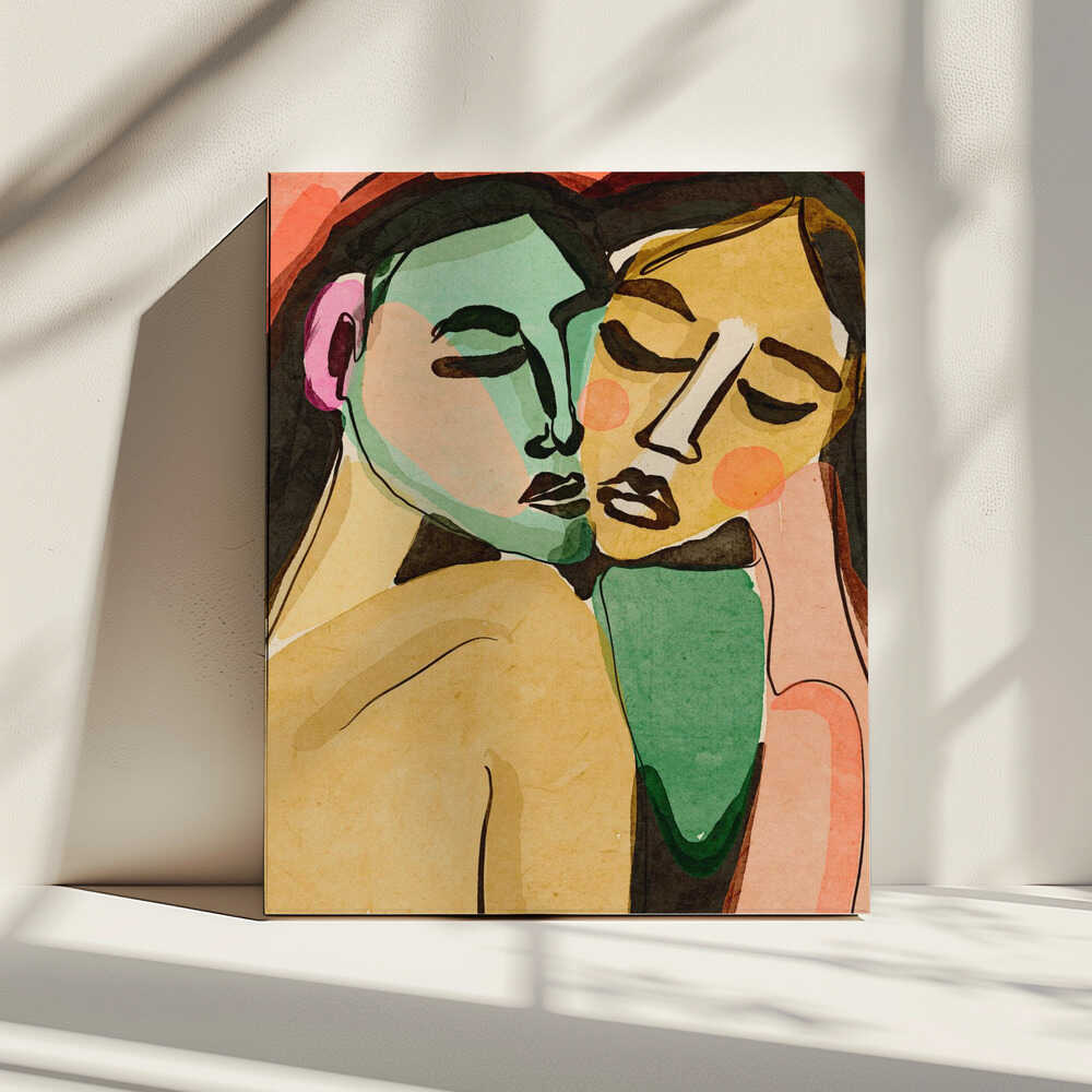 Embrace of Souls, arte de Treechild impreso en canvas