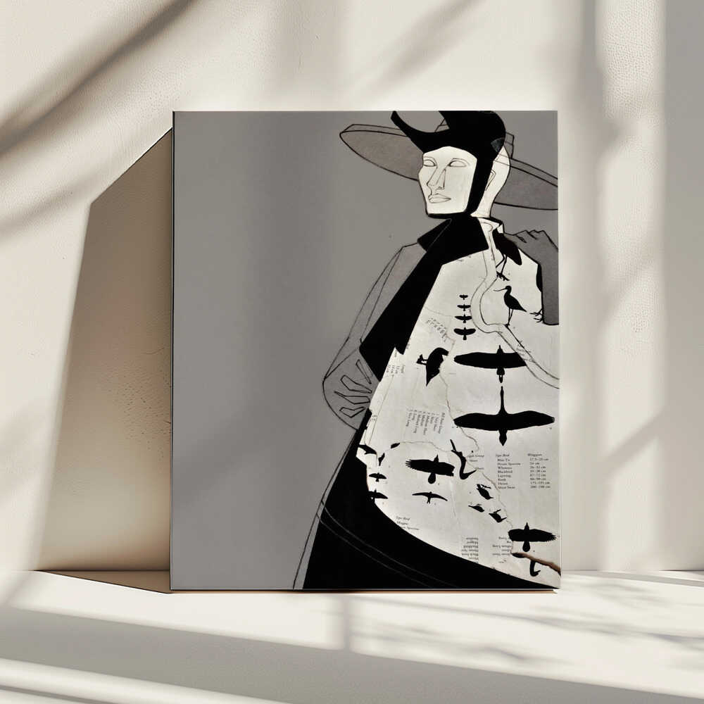 Avian Fashion Silhouette, arte de Doris Schmitz impreso en canvas