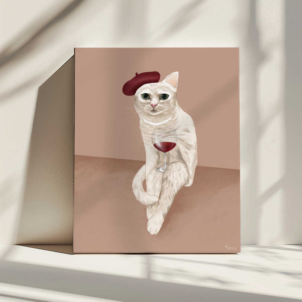 French Cat With Beret