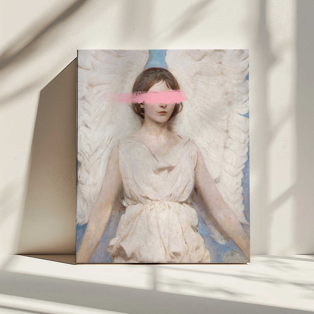 Pink Blinded Angel, arte de Talitha McQueen impreso en canvas