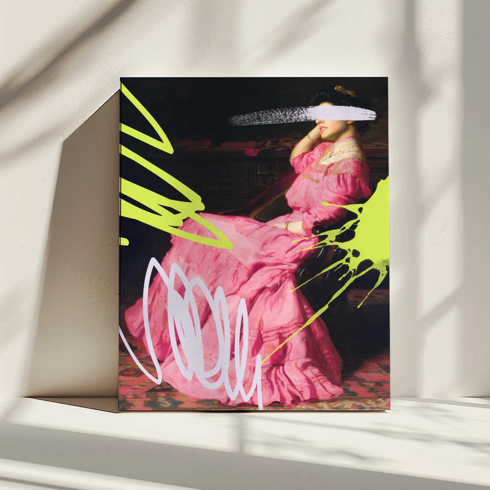 Graffiti Pink Lady, arte de Talitha McQueen impreso en canvas