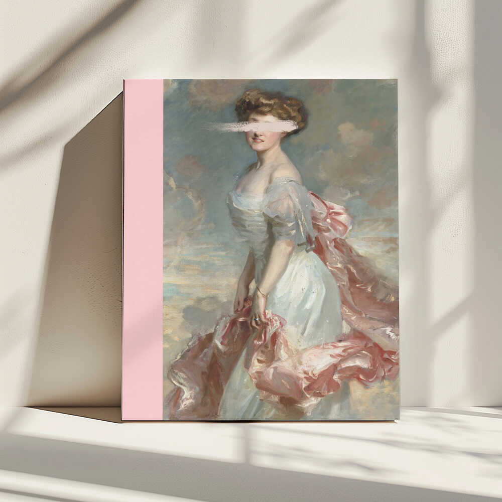 Classic Lady in Pink, arte de Talitha McQueen impreso en canvas