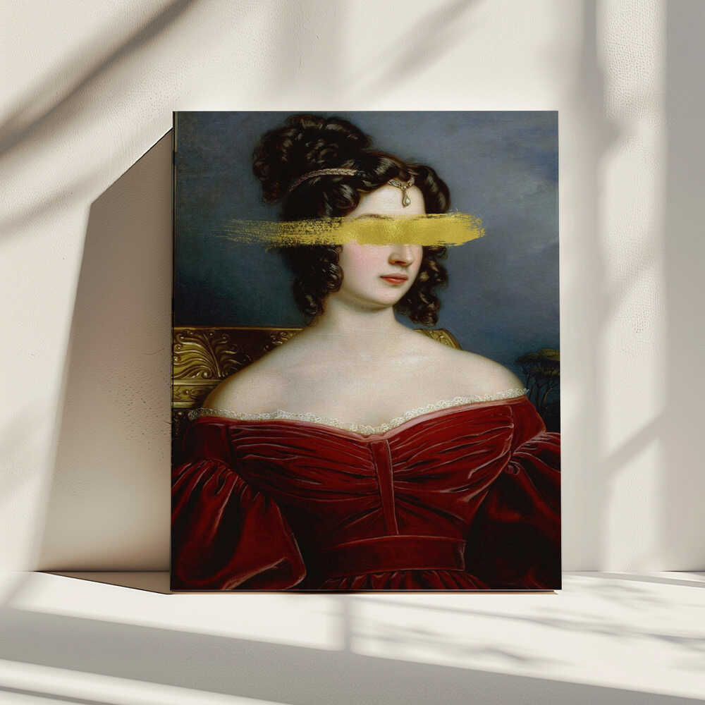 Elegant Gold Portrait, arte de Talitha McQueen impreso en canvas