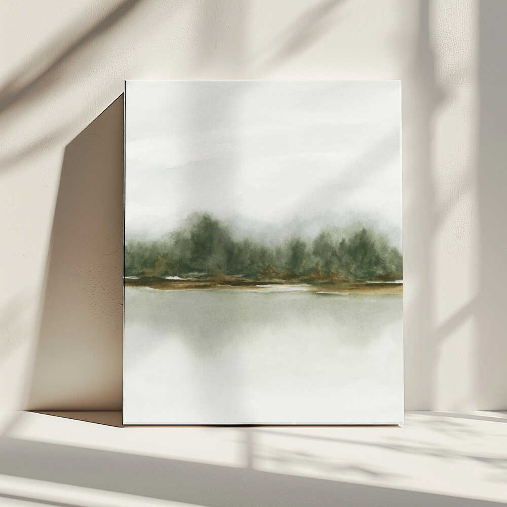 Misty Forest Reflection, arte de Rachel Elise impreso en canvas