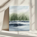 Misty Forest Lake, arte de Rachel Elise impreso en canvas